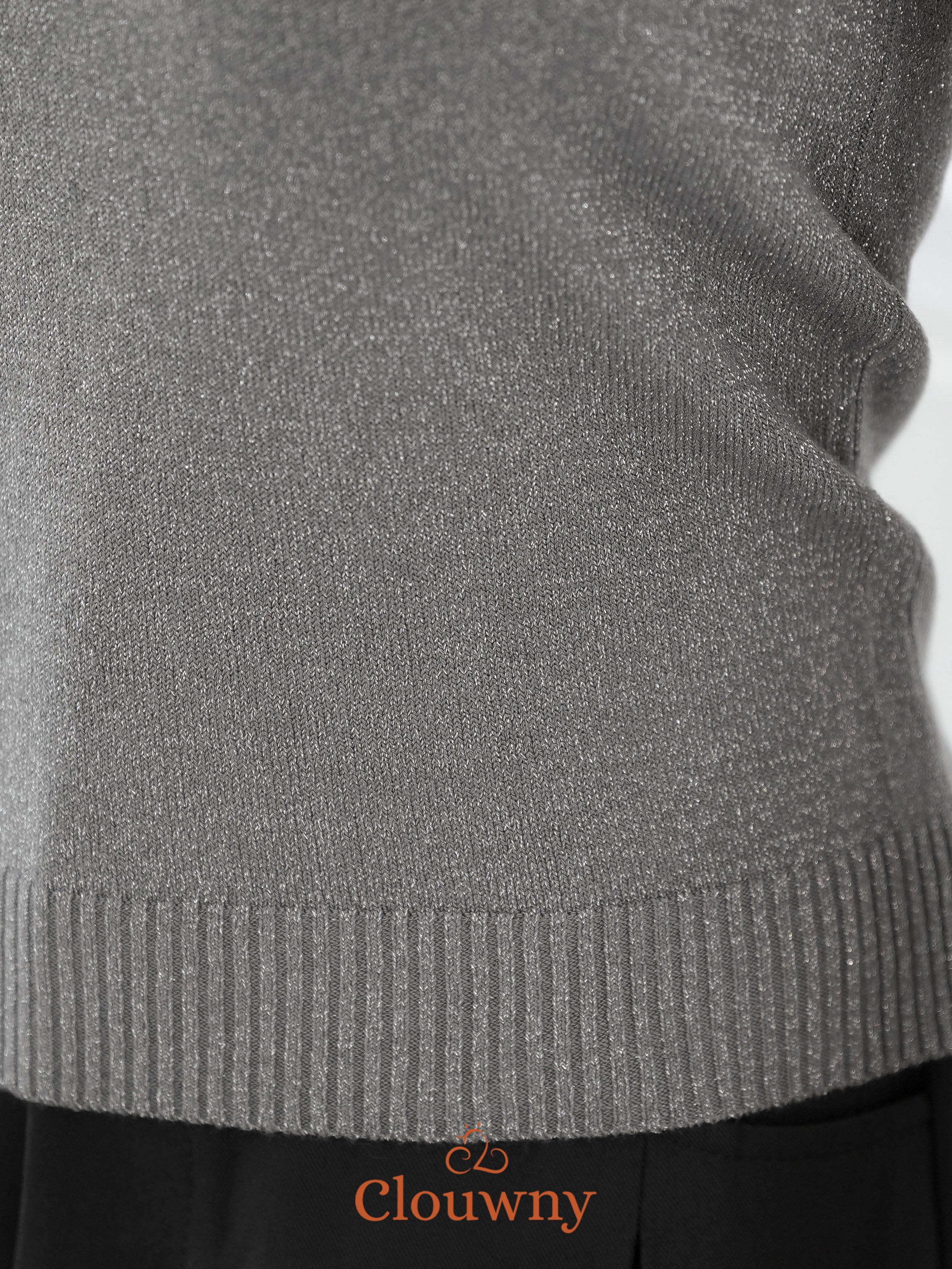 Dela Spaghetti Glitter Tanktop - Grey
